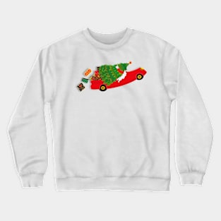 Santa is coming - Paper cut art Crewneck Sweatshirt